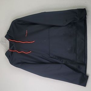 Men's Grundens Woodmark Embroidered Hoodie W/ Inside Zippered Pocket Black Large